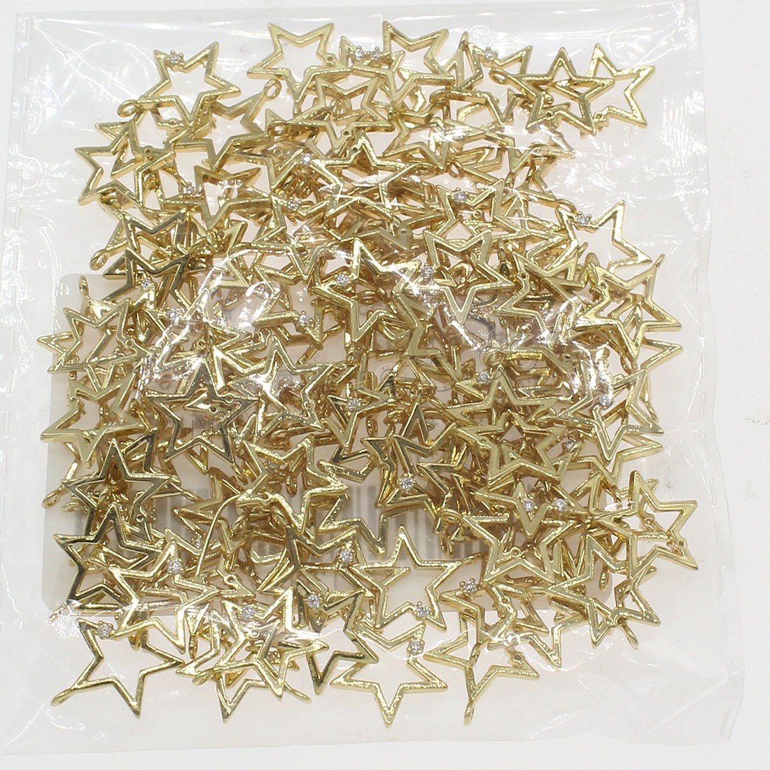 Brass Star Pendants, plated, with rhinestone & hollow, more colors for choice, 13x14mm, Hole:Approx 0.5mm, 130PCs/Bag, Sold By Bag