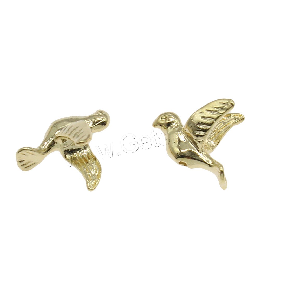 動物形の真鍮製ペンダント, 銅, 鳥, メッキ, 無色, 9x12mm, 穴:約 0.5mm, 100パソコン/バッグ, 売り手 バッグ