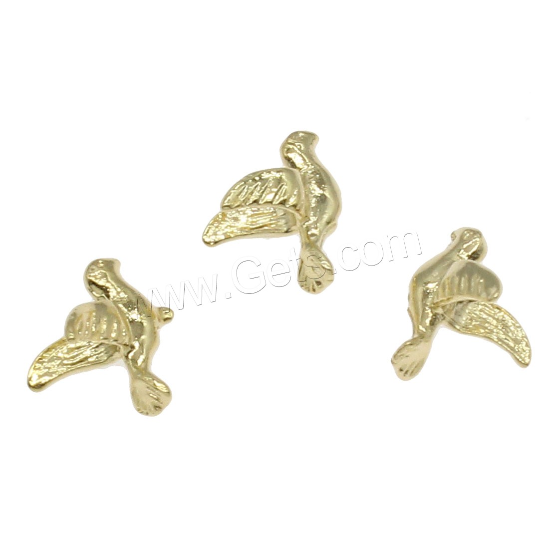 動物形の真鍮製ペンダント, 銅, 鳥, メッキ, 無色, 9x12mm, 穴:約 0.5mm, 100パソコン/バッグ, 売り手 バッグ