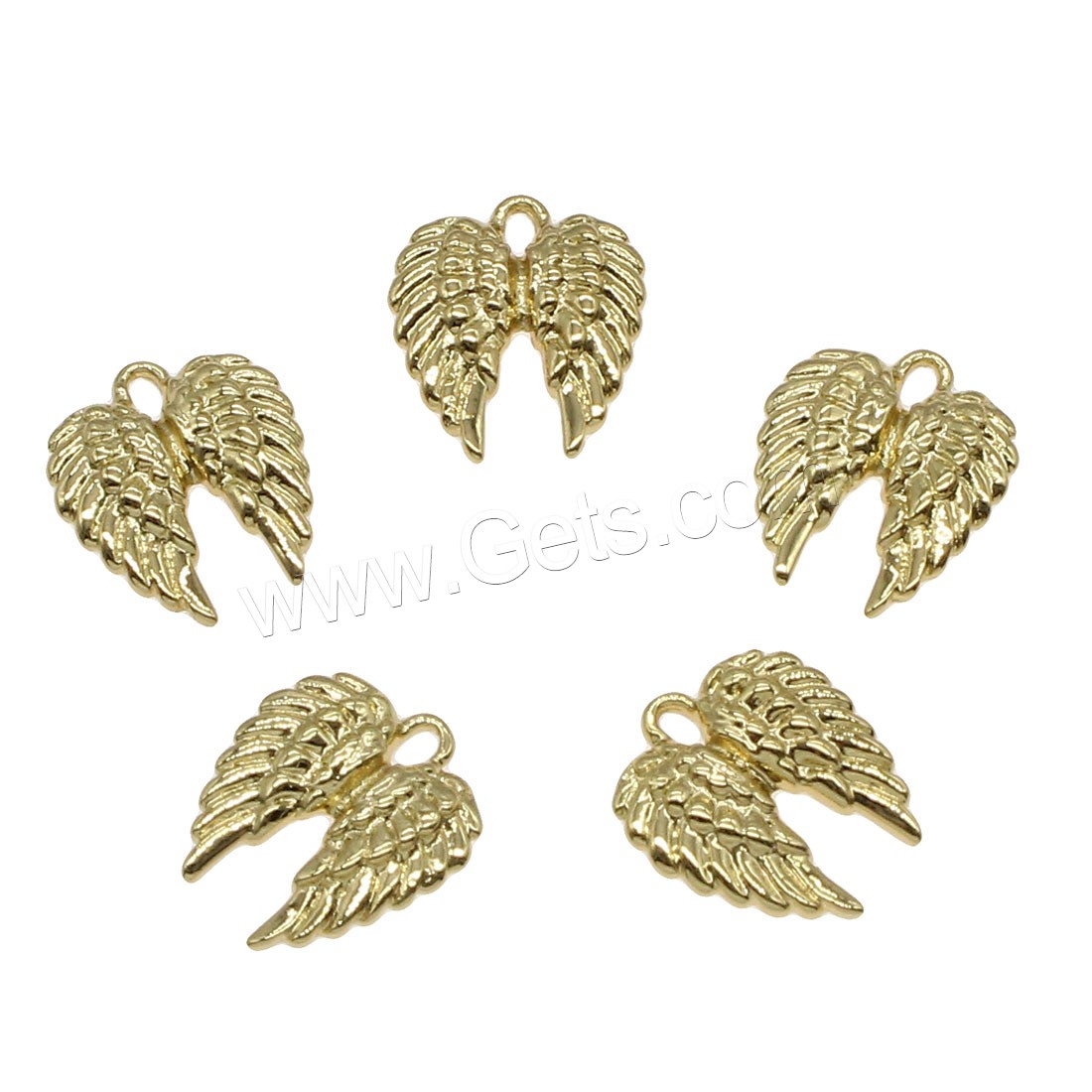 Brass Jewelry Pendants, Wing Shape, plated, more colors for choice, 13x14mm, Hole:Approx 1.3mm, 100PCs/Bag, Sold By Bag