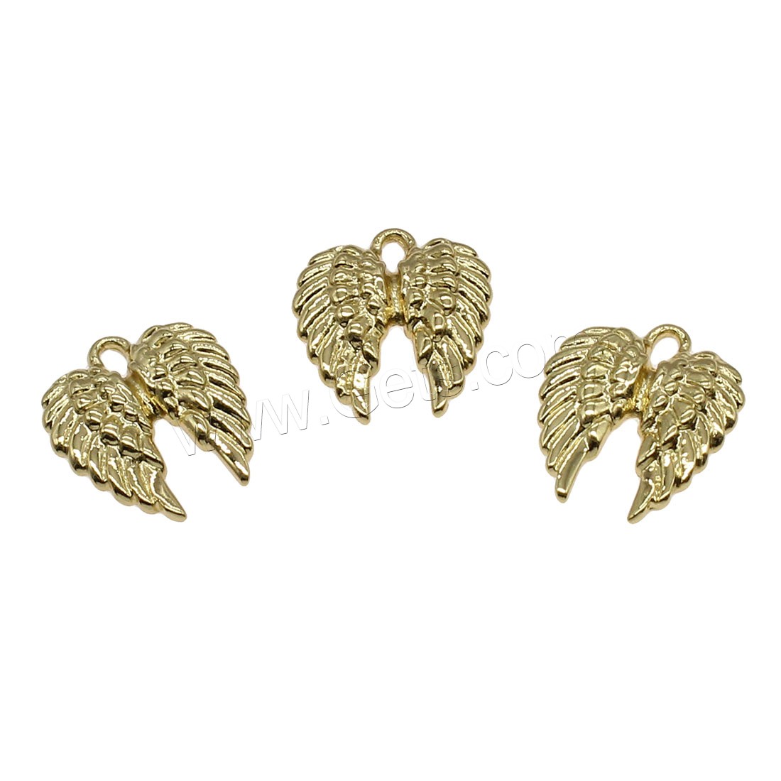 Brass Jewelry Pendants, Wing Shape, plated, more colors for choice, 13x14mm, Hole:Approx 1.3mm, 100PCs/Bag, Sold By Bag