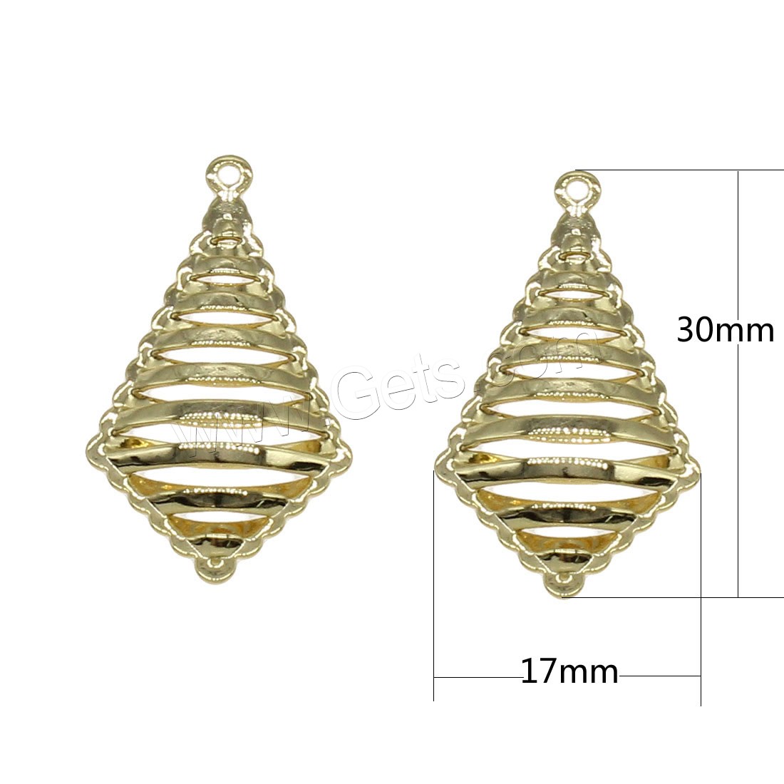 Bijoux pendentifs en laiton, Placage, creux, plus de couleurs à choisir, 30x17mm, Trou:Environ 0.8mm, 30PC/sac, Vendu par sac