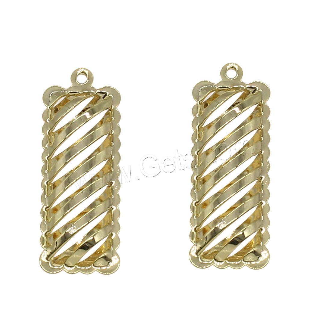 Brass Jewelry Pendants, Rectangle, plated, hollow, more colors for choice, 33x12mm, Hole:Approx 1mm, 30PCs/Bag, Sold By Bag