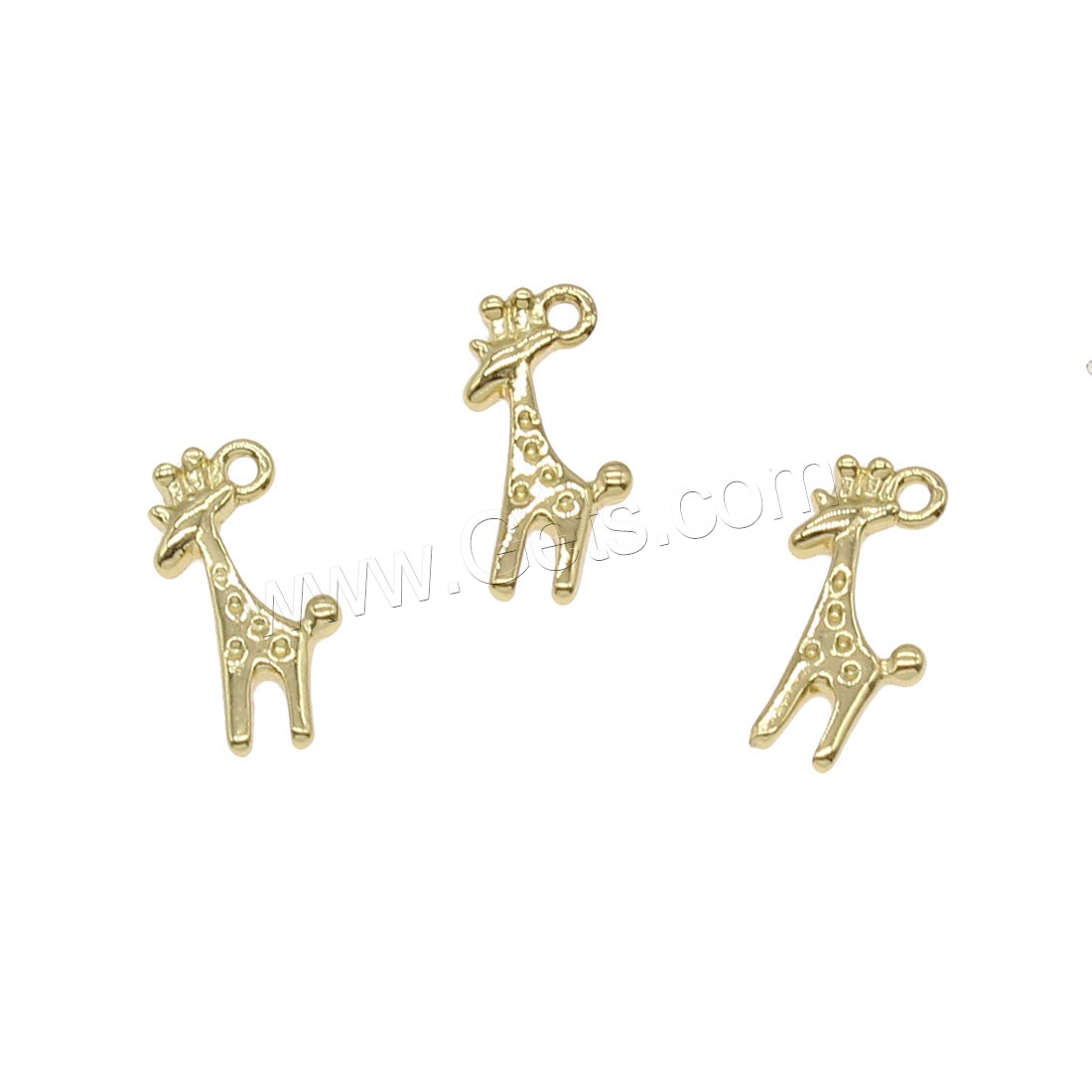 Tierische Messing Anhänger, Giraffe, plattiert, keine, 7x12mm, Bohrung:ca. 0.5mm, 200PCs/Tasche, verkauft von Tasche