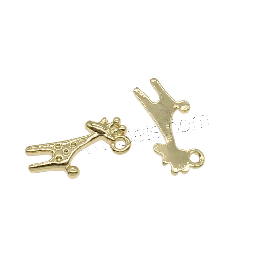 Tierische Messing Anhänger, Giraffe, plattiert, keine, 7x12mm, Bohrung:ca. 0.5mm, 200PCs/Tasche, verkauft von Tasche