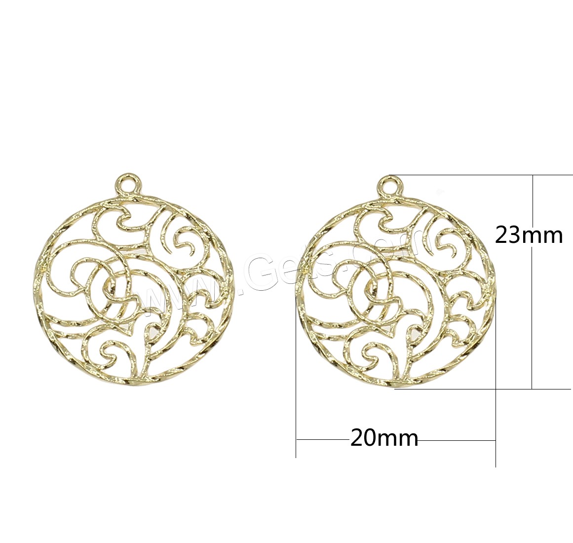 Bijoux pendentifs en laiton, Placage, creux, plus de couleurs à choisir, 20x23mm, Trou:Environ 0.6mm, 50PC/sac, Vendu par sac