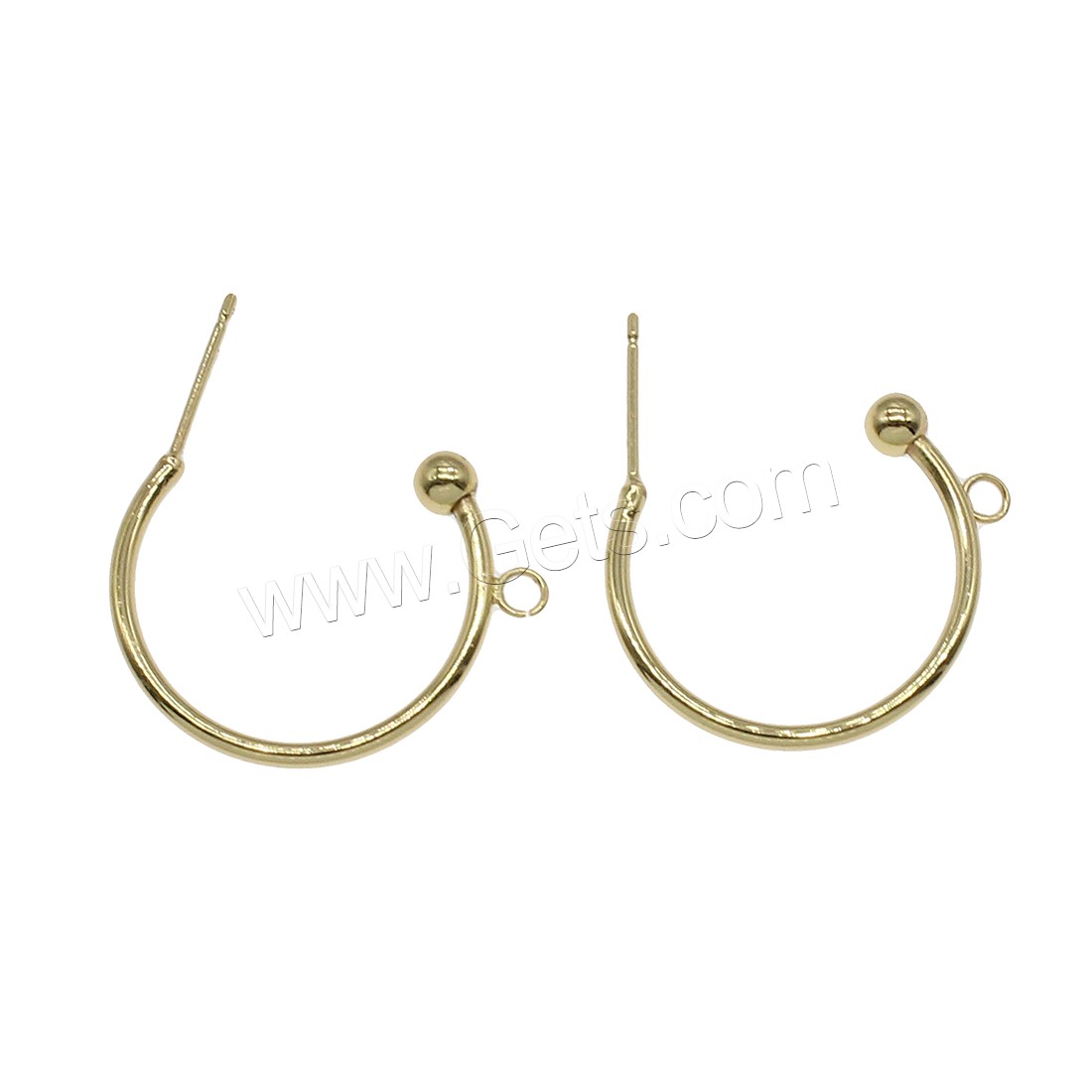 Brass Earring Stud Component, plated, more colors for choice, 24x27mm, Hole:Approx 1.3mm, 50PCs/Bag, Sold By Bag