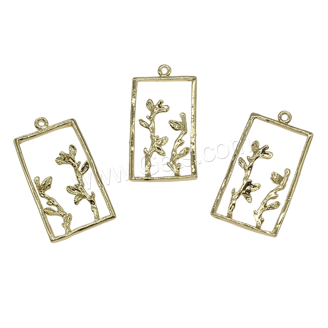 Bijoux pendentifs en laiton, rectangle, Placage, creux, plus de couleurs à choisir, 15x28mm, Trou:Environ 0.8mm, 50PC/sac, Vendu par sac