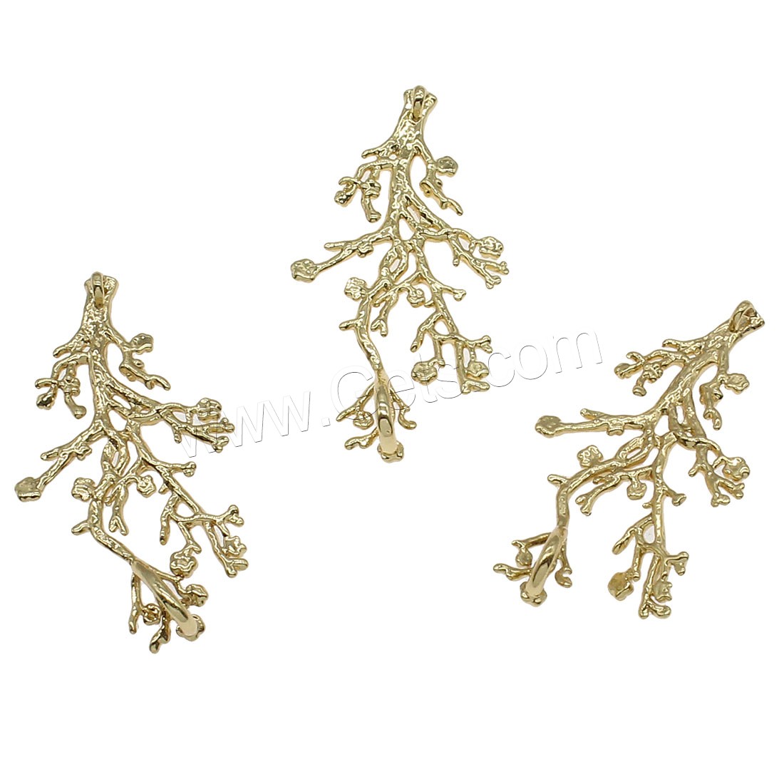 Brass Jewelry Pendants, Branch, plated, more colors for choice, 20x36mm, Hole:Approx 1mm, 20PCs/Bag, Sold By Bag