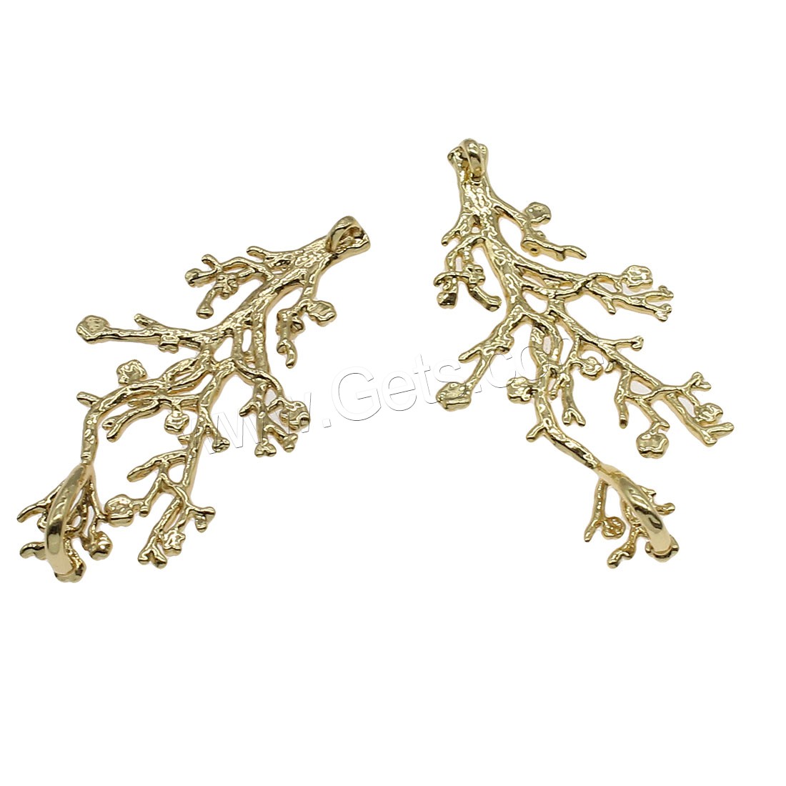 Brass Jewelry Pendants, Branch, plated, more colors for choice, 20x36mm, Hole:Approx 1mm, 20PCs/Bag, Sold By Bag