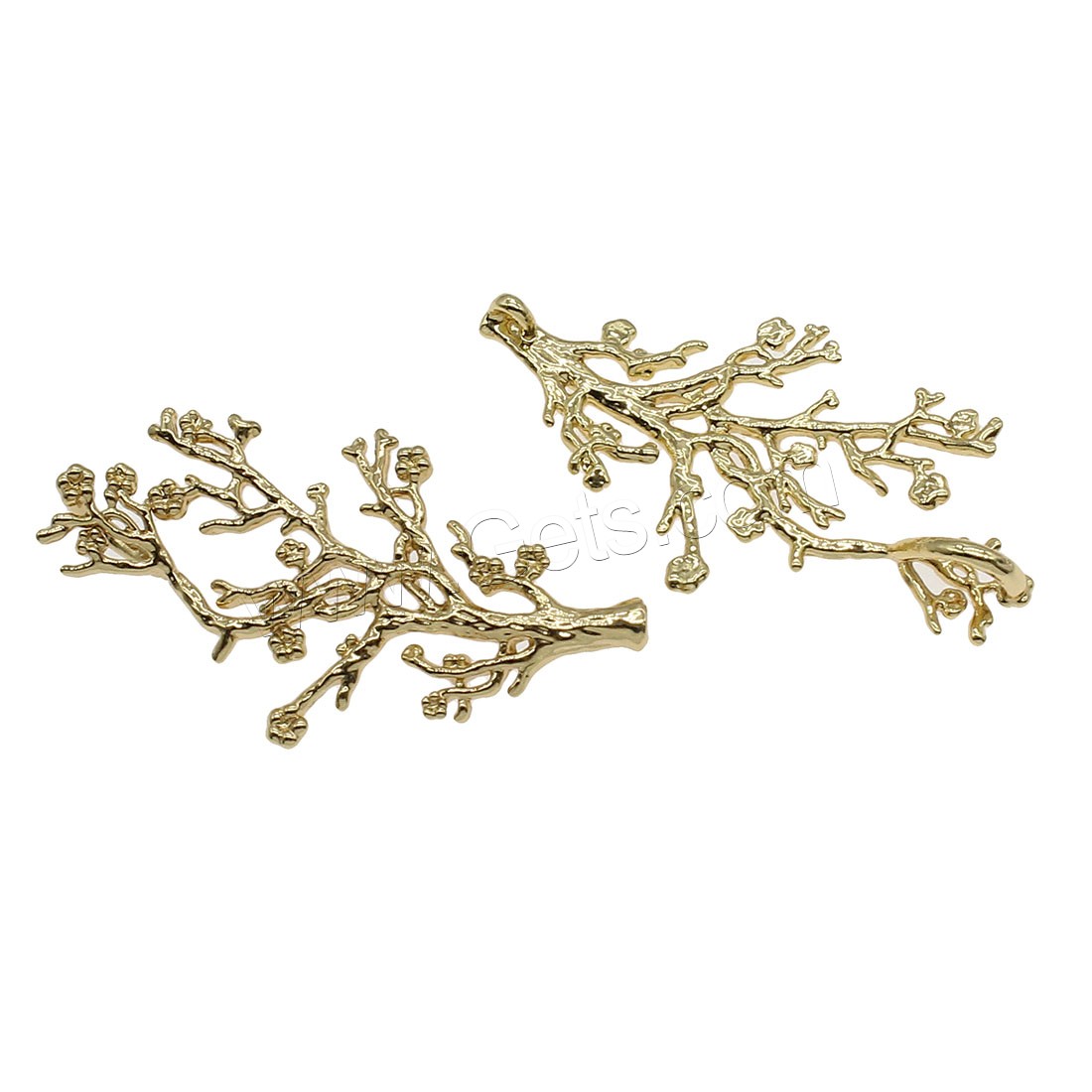 Brass Jewelry Pendants, Branch, plated, more colors for choice, 20x36mm, Hole:Approx 1mm, 20PCs/Bag, Sold By Bag