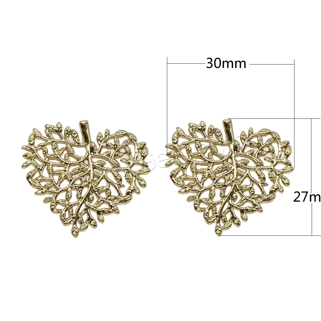 Brass Jewelry Pendants, Tree, plated, more colors for choice, 27x30mm, Hole:Approx 1.8mm, 25PCs/Bag, Sold By Bag