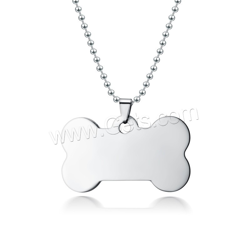 Stainless Steel Tag, Dog Bone, plated, different size for choice, more colors for choice, Sold By PC