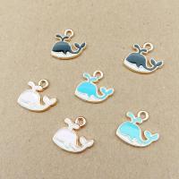 Zinc Alloy Animal Pendants, Whale, plated, enamel Approx 2mm, 20/Bag 