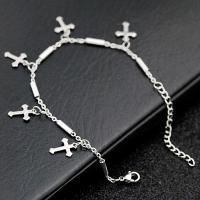 Edelstahl Charm Armband, mit Verlängerungskettchen von 5cm, plattiert, Modeschmuck & Armband  Bettelarmband & für Frau, Silberfarbe, Länge:6.2 ZollInch, verkauft von Strang