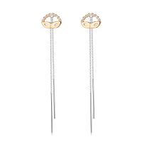 Brass Split Earring, Mask, plated, micro pave cubic zirconia & for woman 