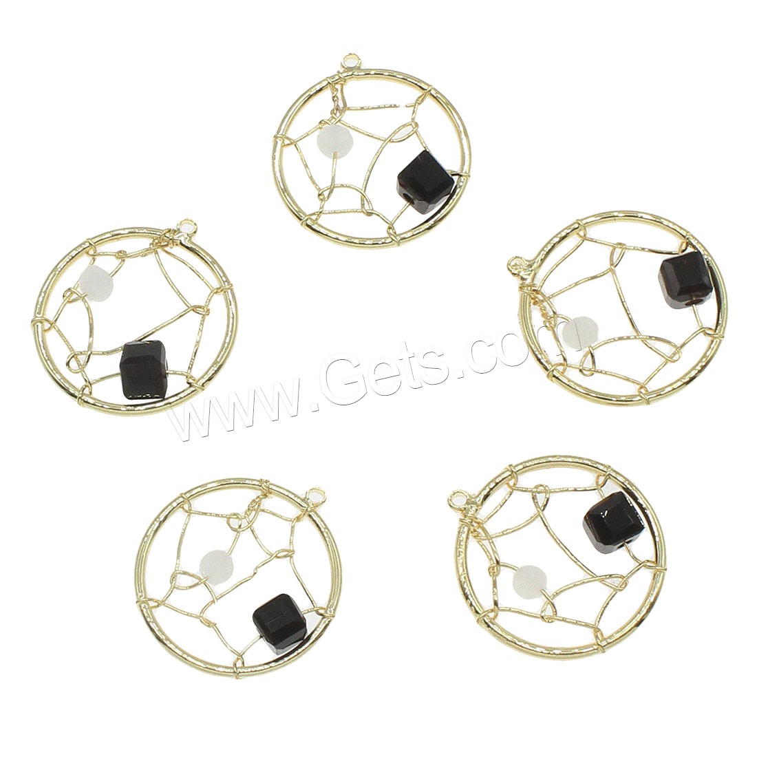 Glas Messing Anhänger, mit Glas, plattiert, hohl, keine, 19x21mm, Bohrung:ca. 0.5mm, 40PCs/Tasche, verkauft von Tasche