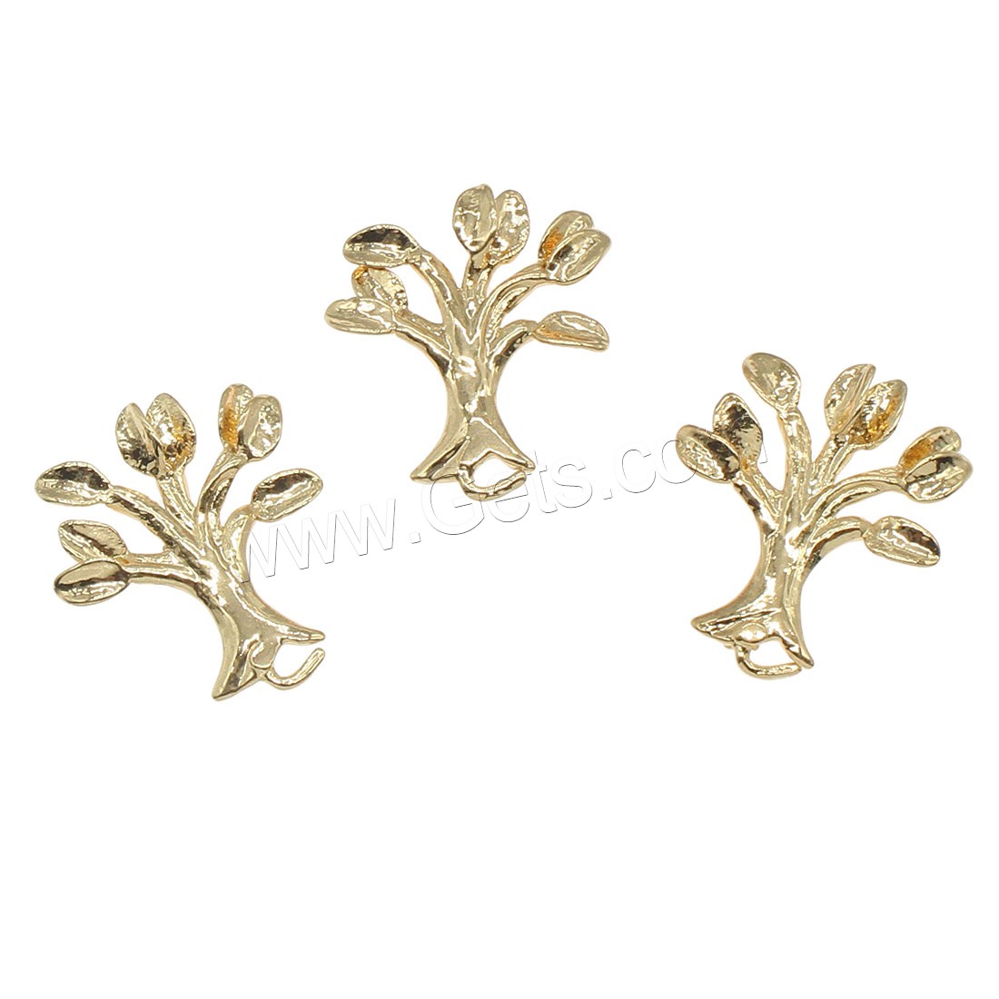 Brass Jewelry Pendants, Tree, plated, more colors for choice, 17x19mm, Hole:Approx 1.2mm, 30PCs/Bag, Sold By Bag