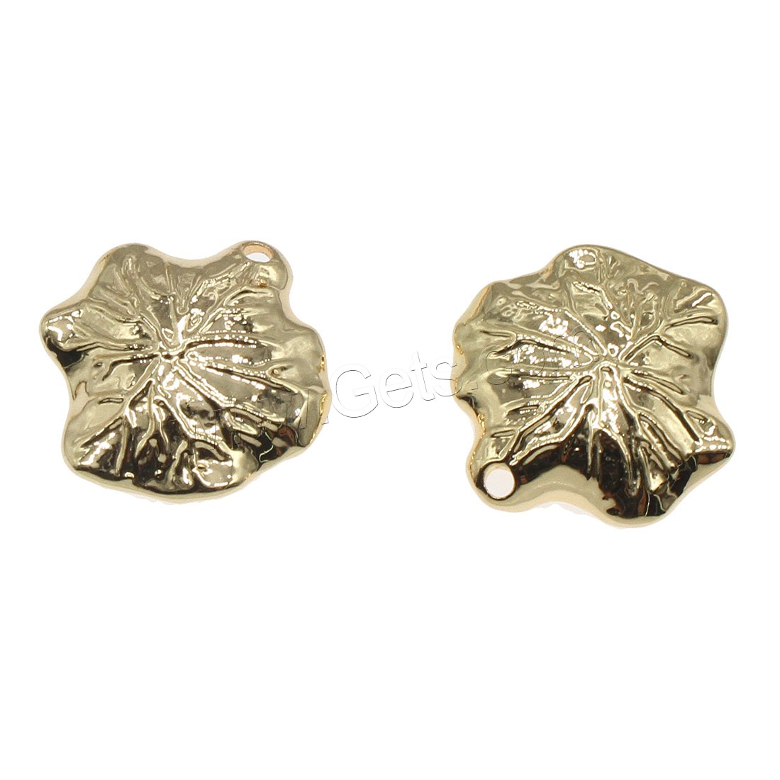 Brass Leaf Pendants, plated, more colors for choice, 19x20mm, Hole:Approx 1mm, 50PCs/Bag, Sold By Bag