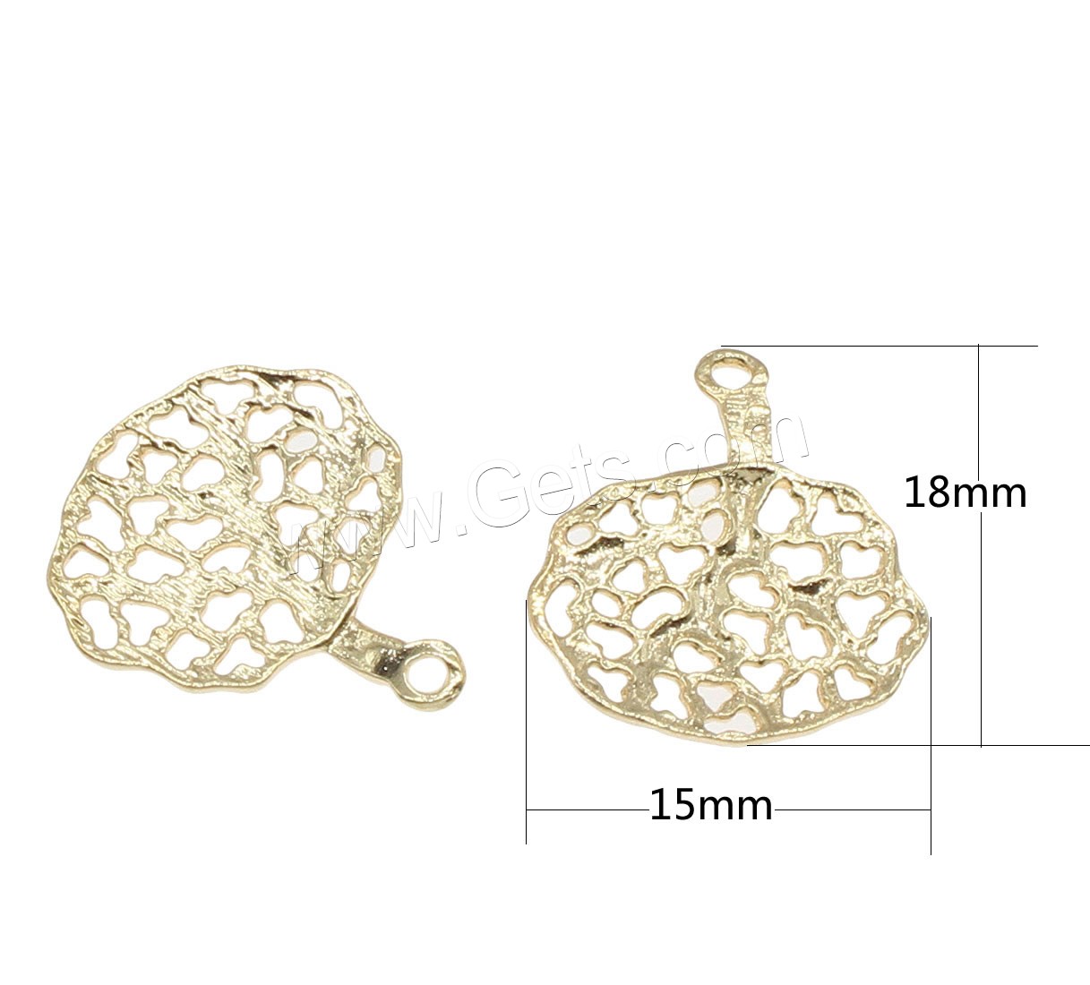 Brass Jewelry Pendants, plated, hollow, more colors for choice, 15x18mm, Hole:Approx 1mm, 100PCs/Bag, Sold By Bag