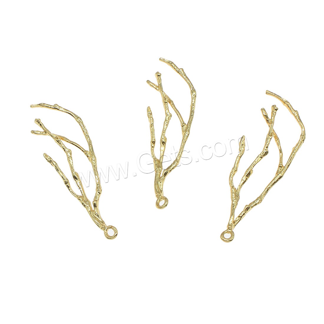 Brass Jewelry Pendants, Branch, plated, more colors for choice, 16x42mm, Hole:Approx 0.5mm, 50PCs/Bag, Sold By Bag