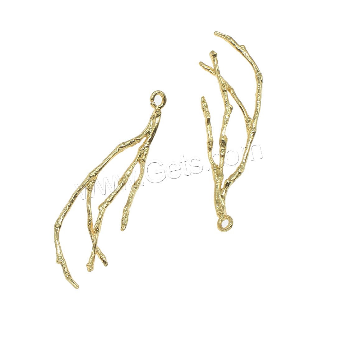 Brass Jewelry Pendants, Branch, plated, more colors for choice, 16x42mm, Hole:Approx 0.5mm, 50PCs/Bag, Sold By Bag