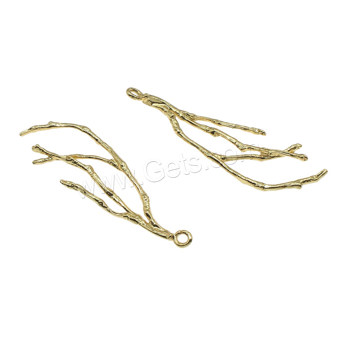 Brass Jewelry Pendants, Branch, plated, more colors for choice, 16x42mm, Hole:Approx 0.5mm, 50PCs/Bag, Sold By Bag