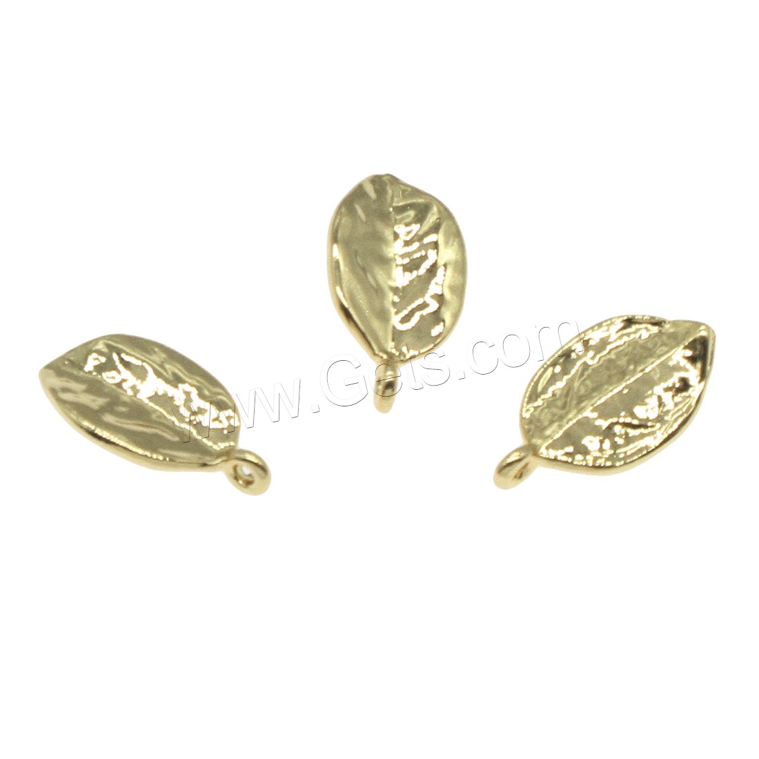 Messing Blatt Anhänger, plattiert, keine, 9x15mm, Bohrung:ca. 0.5mm, 130PCs/Tasche, verkauft von Tasche