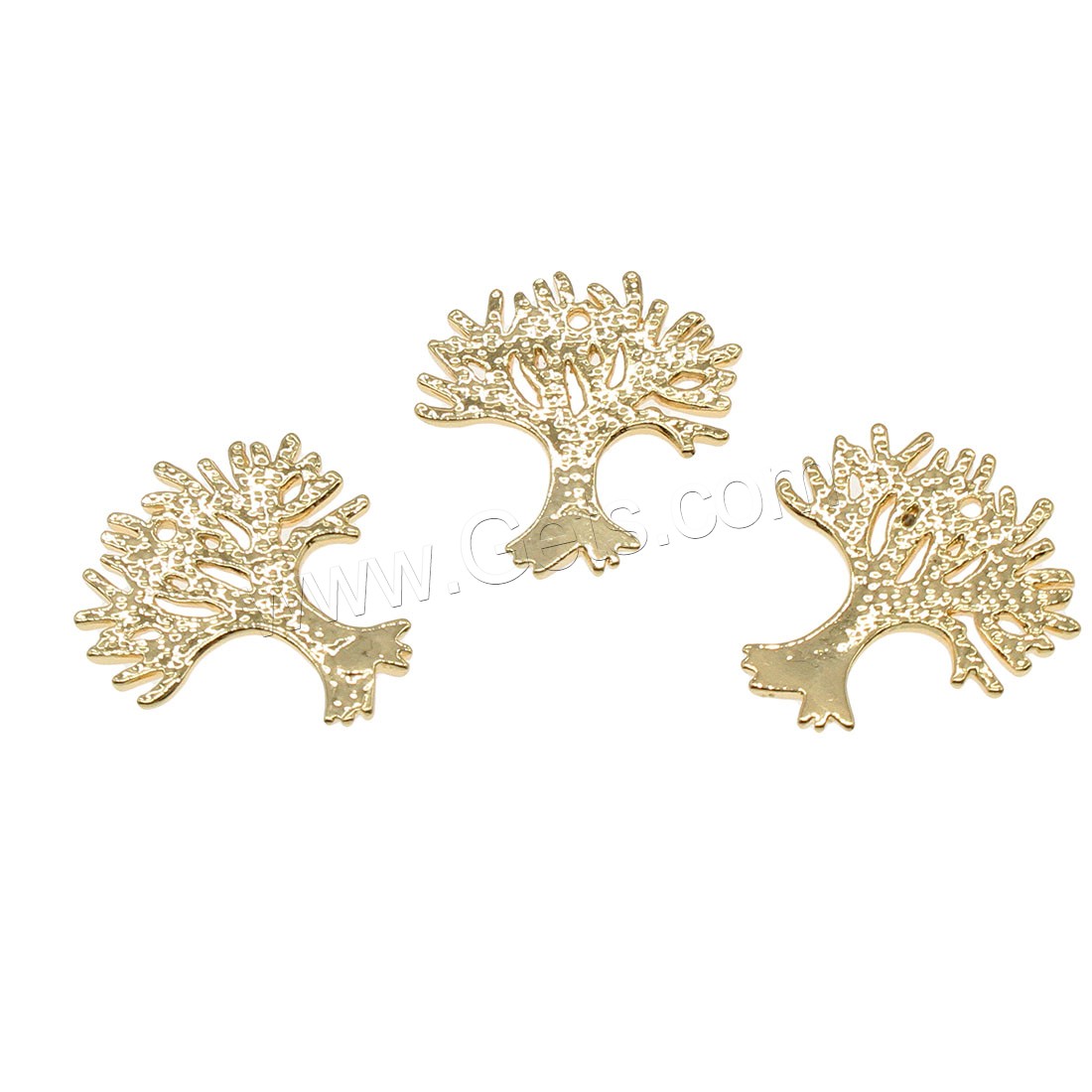 Brass Jewelry Pendants, Tree, plated, more colors for choice, 17x18mm, Hole:Approx 0.5mm, 100PCs/Bag, Sold By Bag