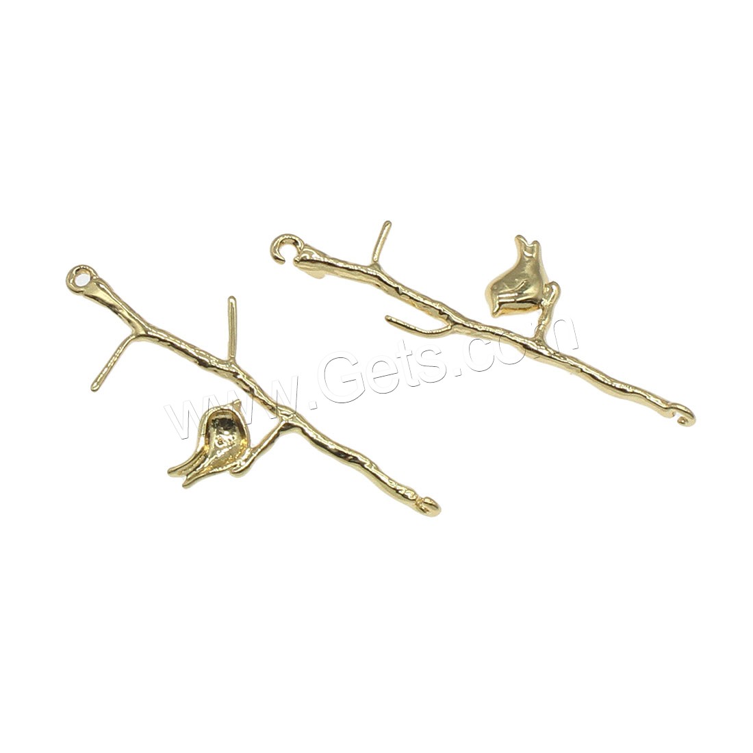 Brass Jewelry Pendants, Branch, plated, 1/1 loop, more colors for choice, 12x33mm, Hole:Approx 0.5mm, 80PCs/Bag, Sold By Bag