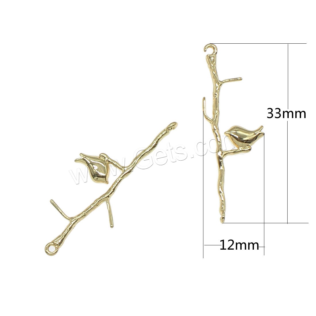 Brass Jewelry Pendants, Branch, plated, 1/1 loop, more colors for choice, 12x33mm, Hole:Approx 0.5mm, 80PCs/Bag, Sold By Bag