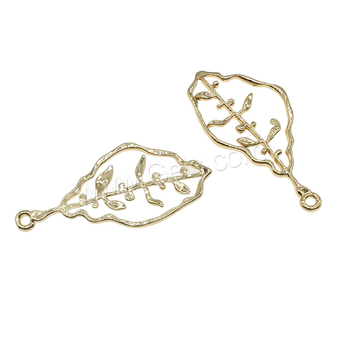 Brass Leaf Pendants, plated, hollow, more colors for choice, 17x37mm, Hole:Approx 1mm, 50PCs/Bag, Sold By Bag