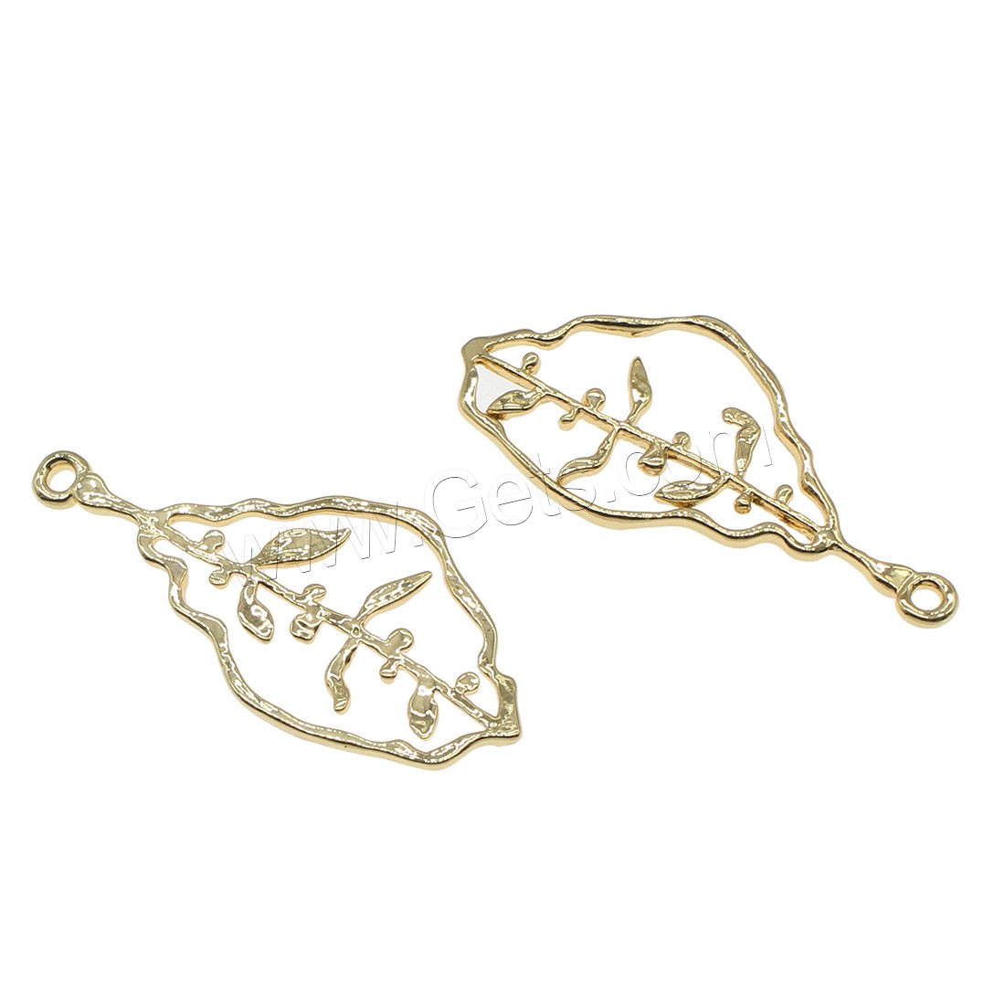 Brass Leaf Pendants, plated, hollow, more colors for choice, 17x37mm, Hole:Approx 1mm, 50PCs/Bag, Sold By Bag