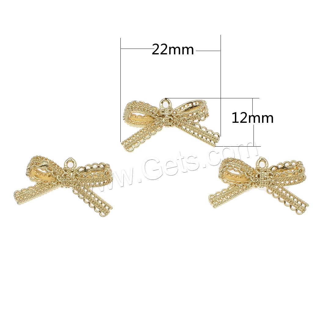 Brass Jewelry Pendants, Bowknot, plated, more colors for choice, 22x12mm, Hole:Approx 0.5mm, 50PCs/Bag, Sold By Bag