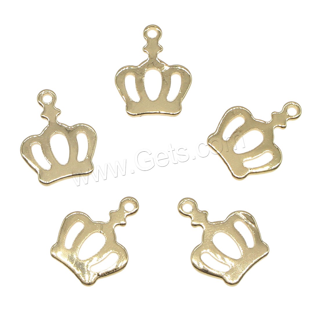 Pendentifs creux en laiton, couronne, Placage, plus de couleurs à choisir, 11x14mm, Trou:Environ 0.5mm, 200PC/sac, Vendu par sac