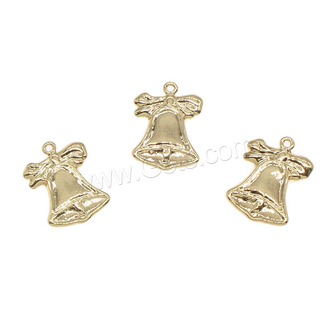 Brass Jewelry Pendants, Christmas Bell, plated, more colors for choice, 15x11mm, Hole:Approx 0.5mm, 50PCs/Bag, Sold By Bag