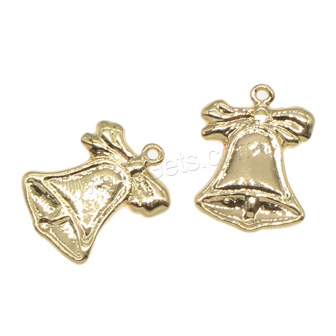 Brass Jewelry Pendants, Christmas Bell, plated, more colors for choice, 15x11mm, Hole:Approx 0.5mm, 50PCs/Bag, Sold By Bag