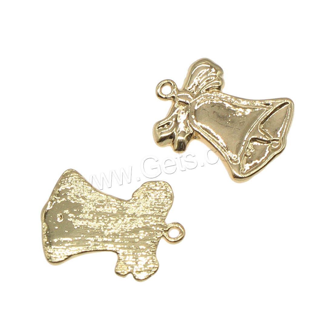 Brass Jewelry Pendants, Christmas Bell, plated, more colors for choice, 15x11mm, Hole:Approx 0.5mm, 50PCs/Bag, Sold By Bag