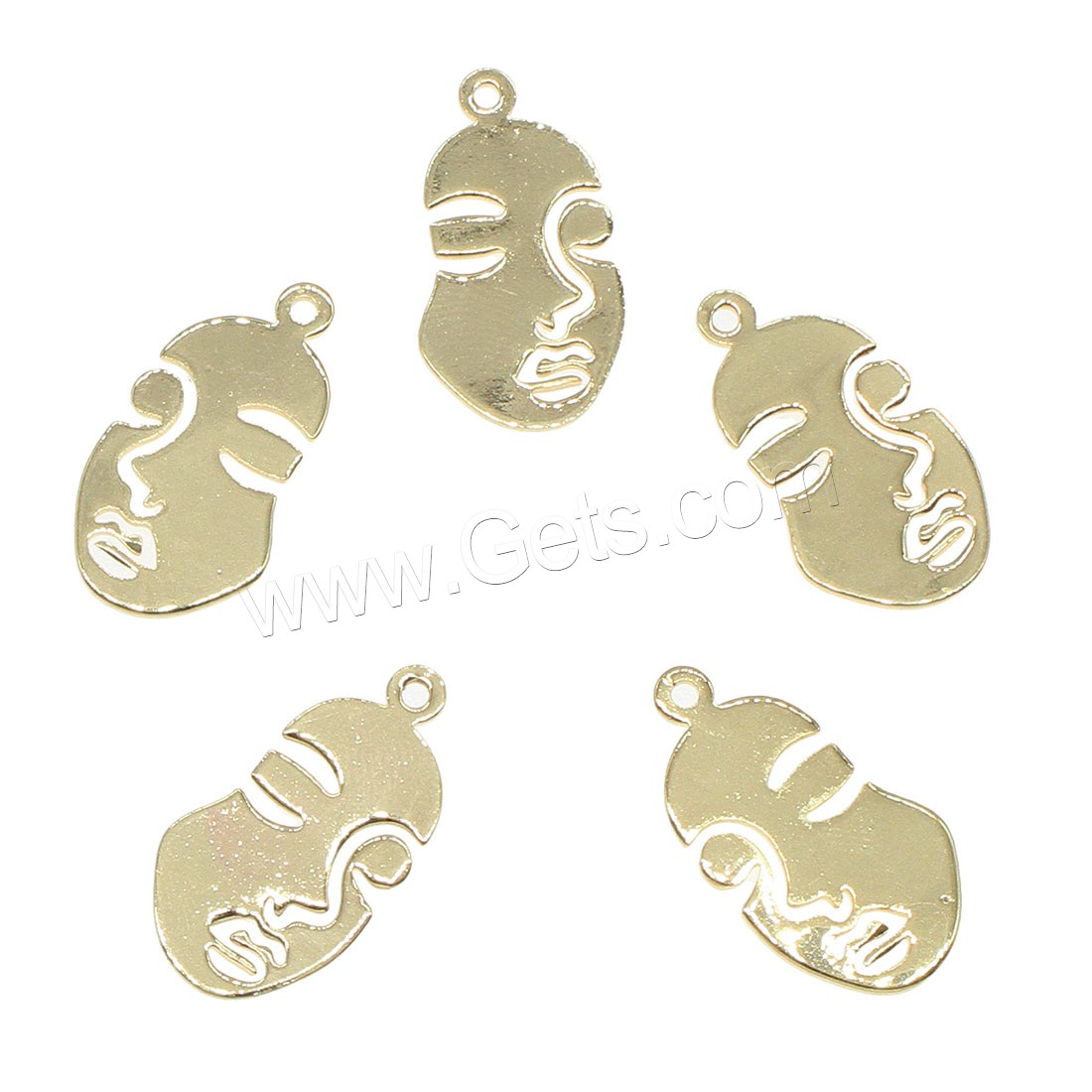 Brass Jewelry Pendants, Face, plated, hollow, more colors for choice, 11x20mm, Hole:Approx 1mm, 100PCs/Bag, Sold By Bag