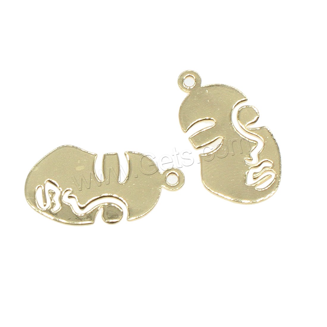 Brass Jewelry Pendants, Face, plated, hollow, more colors for choice, 11x20mm, Hole:Approx 1mm, 100PCs/Bag, Sold By Bag