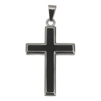 Stainless Steel Cross Pendants, epoxy gel, original color Approx 