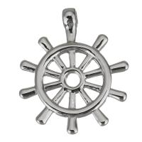 Roue de navire en acier inoxydable et pendentif d’ancrage, roue de bateau, couleur originale Environ 2.5mm, Vendu par PC