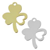 Stainless Steel Pendants, Three Leaf Clover, plated Approx 1.5mm 