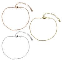 Brass Bracelets, with 2Inch extender chain, plated, oval chain & for woman Approx 6.5 Inch 