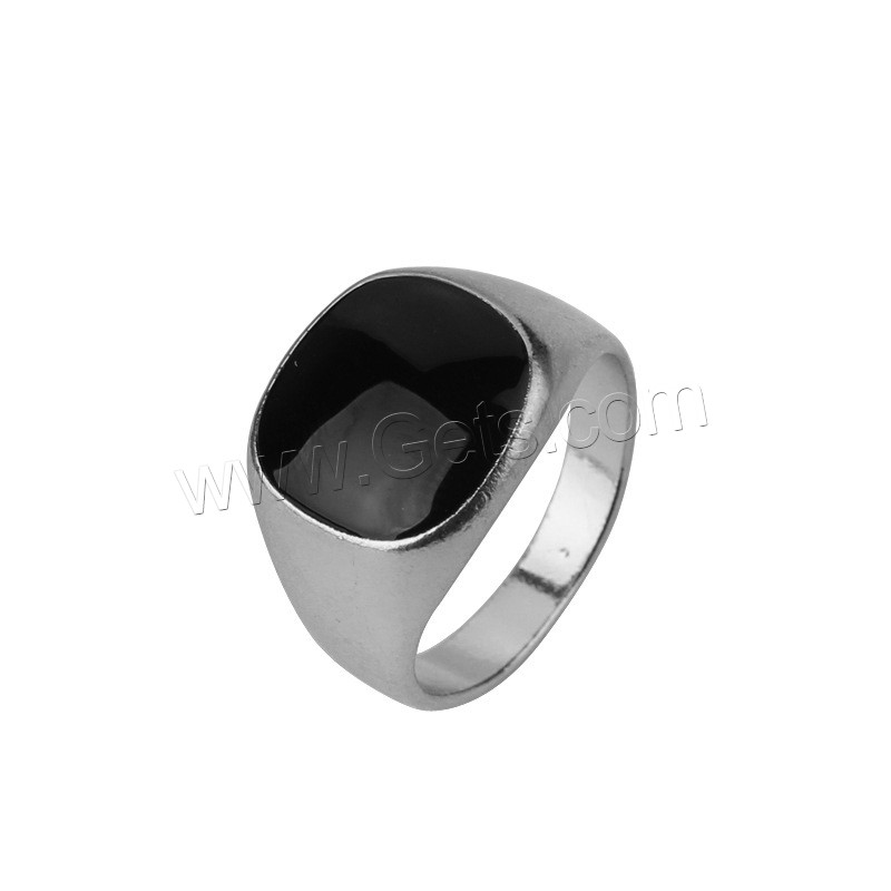 Zinc Alloy Finger Ring, plated, different size for choice & for man & enamel, more colors for choice, Sold By PC