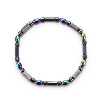 Hämatit Fußkettchen, AB Farben plattiert, unisex, farbenfroh, 10x4mm,8x5mm, Länge:ca. 8.05 ZollInch, 10SträngeStrang/Menge, verkauft von Menge