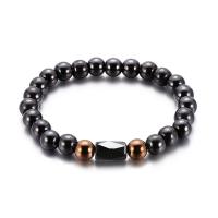 Hématite bracelet, unisexe & antifatigue, multicolore 8mm Environ 6.80 pouce Vendu par lot