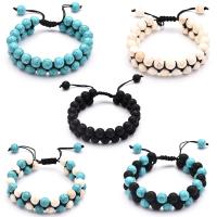 Gemstone Woven Ball Bracelets, plated & Unisex & adjustable .5 Inch 