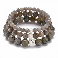 Moonstone Bracelet, plated, Unisex .4 Inch 