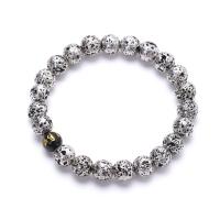 Lava Bead Bracelet, Zinc Alloy, with Lava, plated, Unisex .2 Inch 